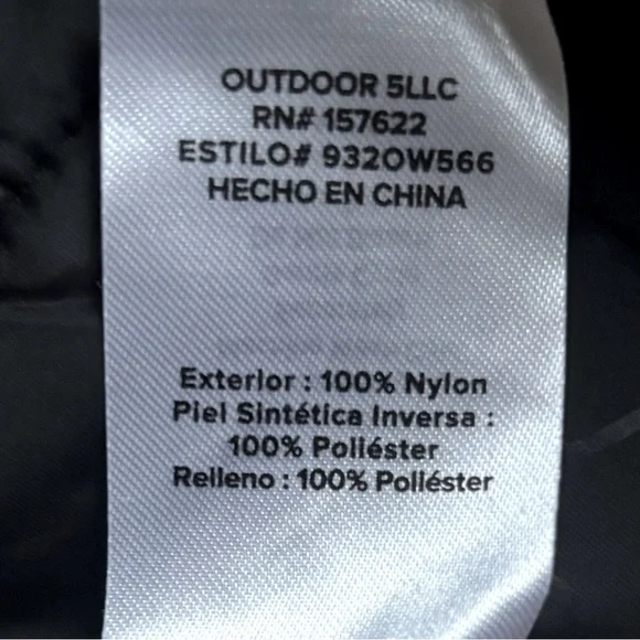 NWT Eddie Bauer Youth Boys Reversible Hooded Puffer Fleece Black Gray Jacket S